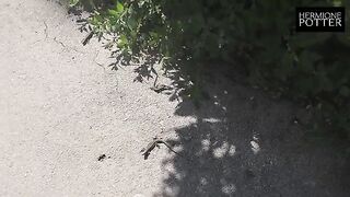 A girl has sex with a guy in a new country