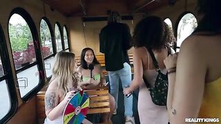 The best group sex at a party without panties