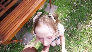 Girls came to the anal edge, pushing their limits outdoors
