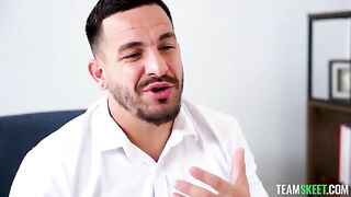 No, no, no... Don't even think about it in the ass! A sexy young blonde with a nice butt says no to anal sex
