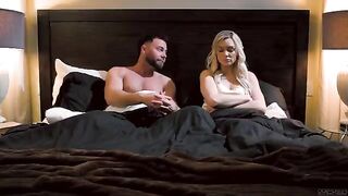 The night of our passion. Two cute girls are having fun on the bed