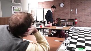 Student days? The guys fucked their students on the table