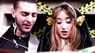 Hot All Saints' Day cosplay sex with young girls