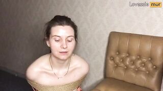 A beautiful girl was tied up and her boyfriend filmed it