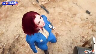 She gets a hard cock in her wet pussy while doing cosplay