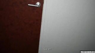 A Spanish girl, full of energy, invited us for another toilet adventure!