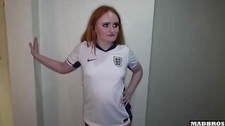 English fan lost a bet and got fucked in the ass by a Frenchman in the hallway