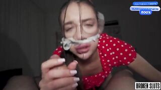 A young girl serves her masters for the sake of sex in this intense scene