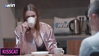 Girl was blindfolded and fucked by her stepmom in a steamy scene
