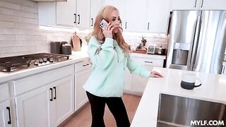 The bimbo is enjoying herself, having a good day in this life