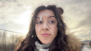 A challenge for you: can you walk with cum on your face?