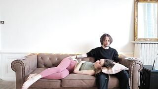 Lollipop replaced with a cock in a steamy scene