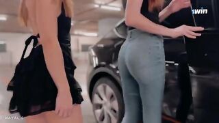 Two cute 18-year-olds are trying to keep their hands off each other