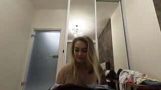 The blonde was asked to show her skills in front of the camera