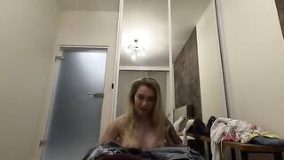 The blonde was asked to show her skills in front of the camera