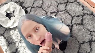 A young cute girl with a tight pussy would do anything for an orgasm