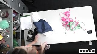 The blonde is having sex and she's dreaming, probably about sex