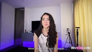 A cute Latina girl is having passionate sex and can't hold back her orgasm