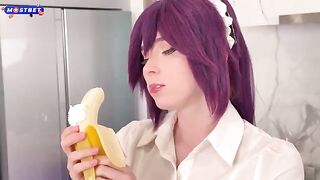 An animated girl is getting fucked because she’s an anime lover