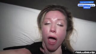 The man fucked her so hard that she rolled her eyes and cried