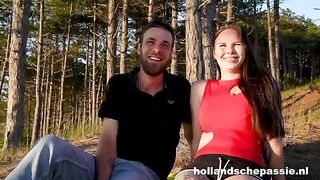 Sex in the forest is especially erotic, I really want to fuck