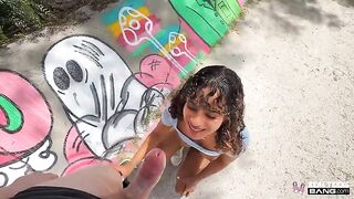 A white boy managed to push his cock into the mulatto