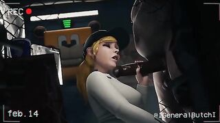FNAF Security Breach Vanessa got banged in the office of a pizzeria