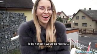 The guy made a bet that he would fuck the girl from the casting in Public Agent