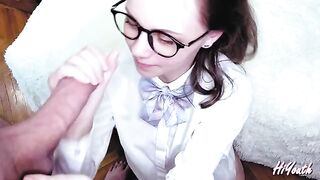 Please cum on my face and glasses Russian GF - hiYouth - HiYouth is a Russian model who loves to get messy!