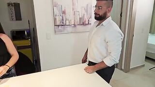 The guy passionately fucked the sexy housekeeper with his strong dick