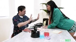A girl gets a special treatment for her anal cancer. A very interesting video!