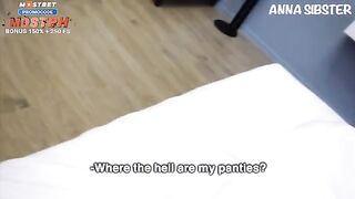 The hot Russian maid came to show something to the guest