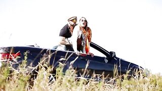 From pleasure, and not so much from arching, the couple enjoyed intimate moments