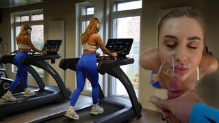 Getting protein in the gym is easier than ever, especially with a babe like her around