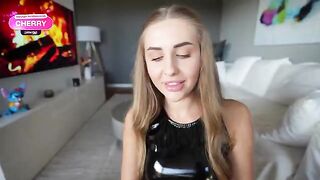 Girl totally soaked with sperm, she loved every drop