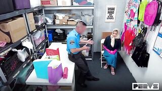 A cute girl had an inspection of her pussy with a guard