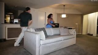 Girl with big tits likes to be squeezed and slapped in the ass