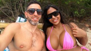 A beautiful vacation in the setting sun with an Asian bombshell