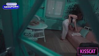 Girl was fucked by a guy in their shared bed