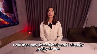 A woman pushes her limits during the first meeting