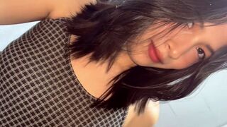 This petite Asian beauty is ready for total nudity