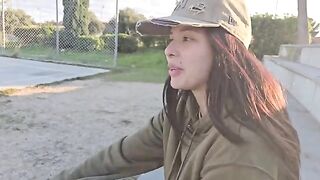 A girl went to the jungle and found a big cock instead of mushrooms