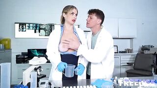 Submissive bitch in doggystyle position for rough sex