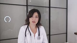 A happy doctor has sex with his patient in the office