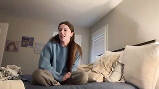 The hot step sister is too excited and started to masturbate