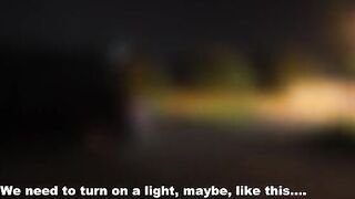 A girl was fucked by three guys right in the car