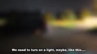 A girl was fucked by three guys right in the car