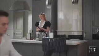 The boss is at home and in sexy panties too
