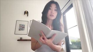Asian step sister shares her small ass during family therapy to get fucked