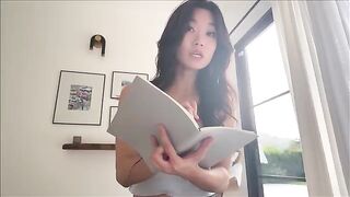 Asian step sister shares her small ass during family therapy to get fucked